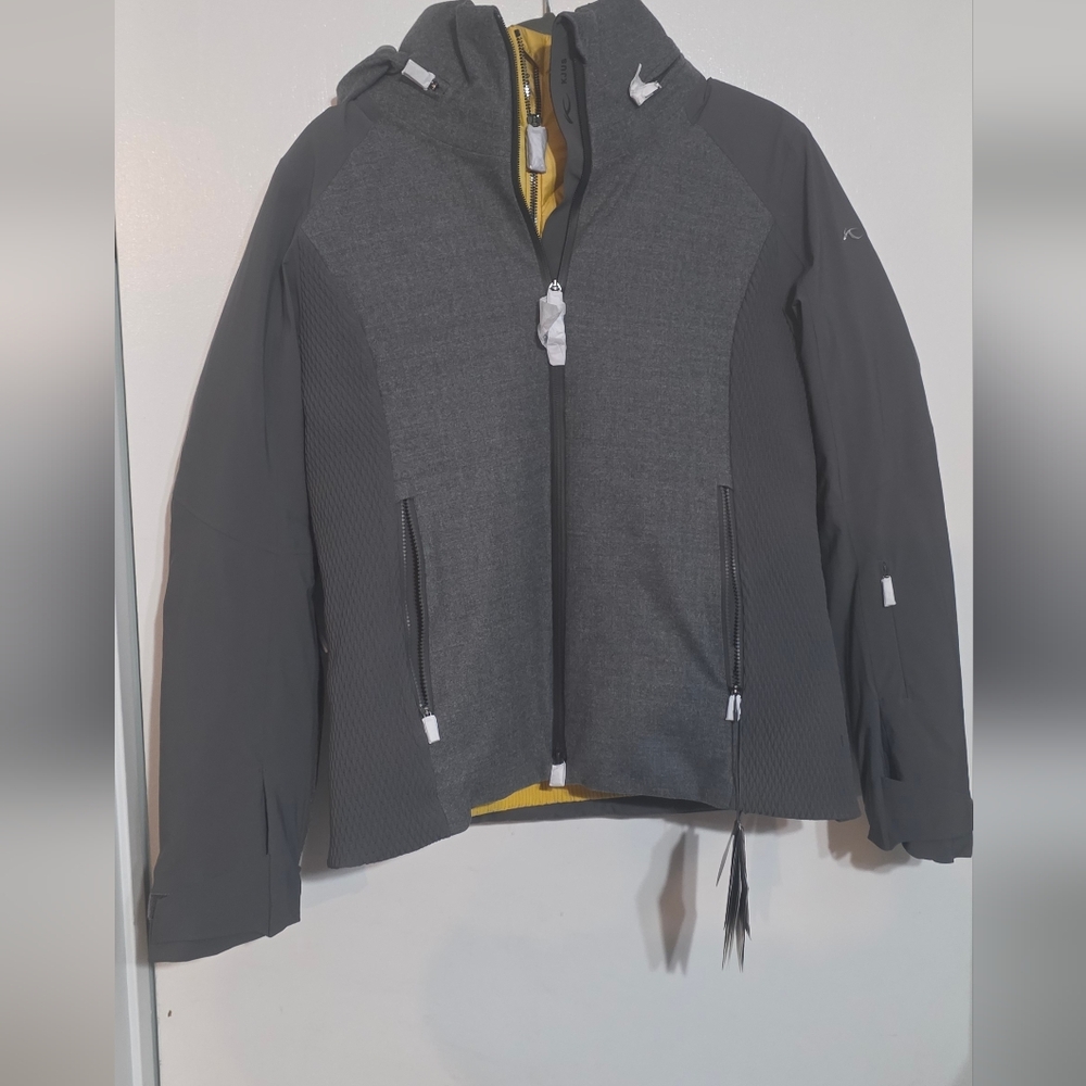 KJUS Womens Eclipse Down Jacket 3-in-1 Iron Grey EU Size 40 US Size 10 Large NWT